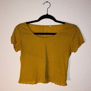 Pacsun Yellow Cropped Tee